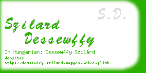 szilard dessewffy business card