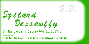 szilard dessewffy business card